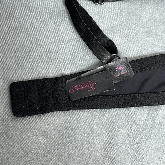 Frederick’s Of Hollywood Bombshell Bra Padded Push Up Size 34C Black Underwire - Picture 8 of 9